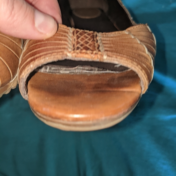Cole Haan Peek Toe Slip In Woven Leather Flats, size 11B Very good condition. - Picture 6 of 6